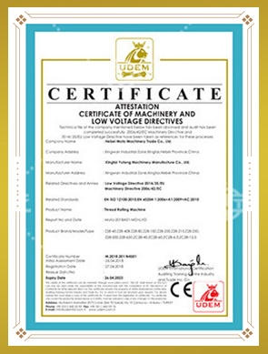 Hydraulic Thread Rolling Machine Price Sheet-certificate1-640-640