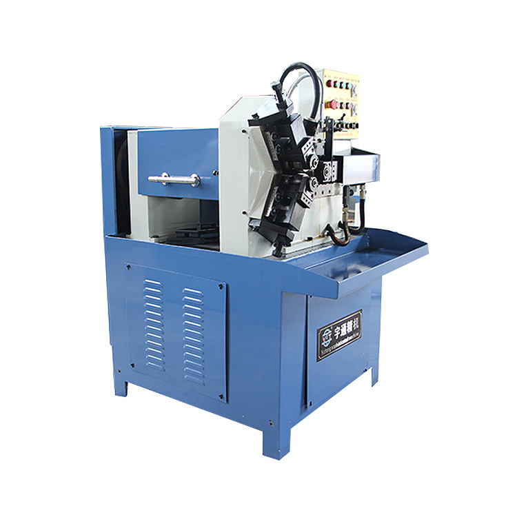 Metal pipe connecting pipe automatic thread rolling machine